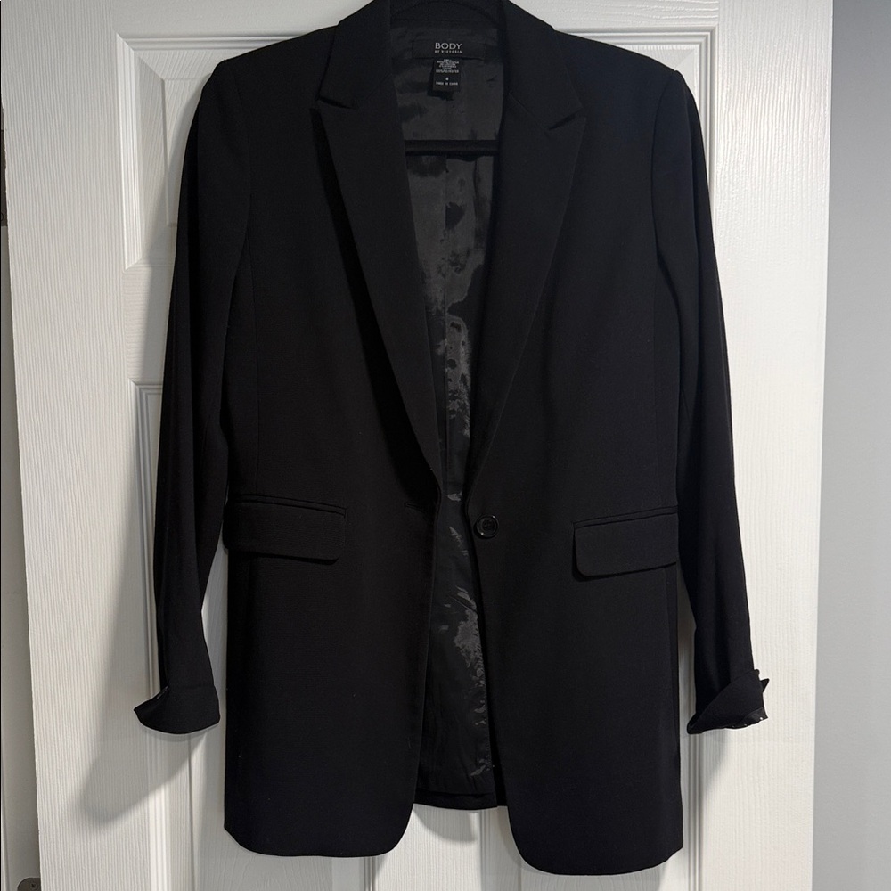 Black Single-Button Blazer